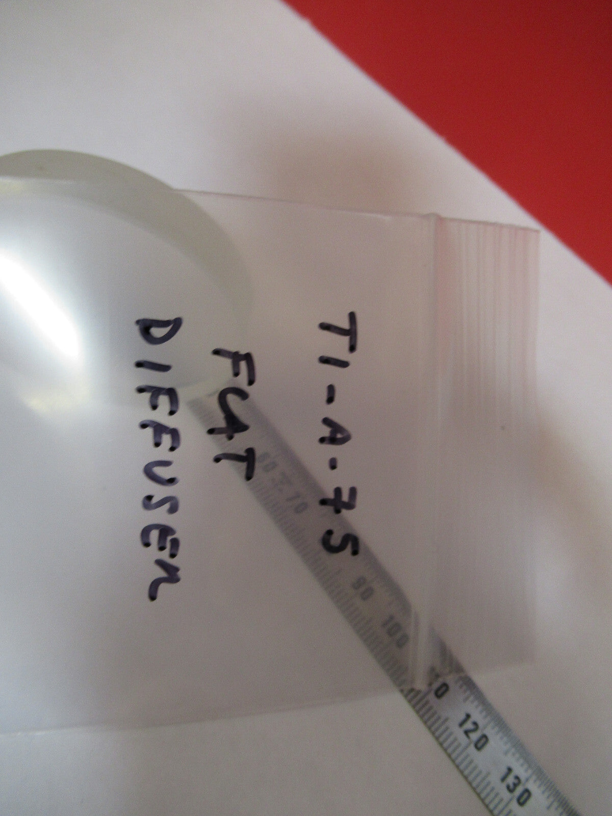OPTICAL FLAT DIFFUSER GLASS OPTICS AS PICTURED T1-A-75