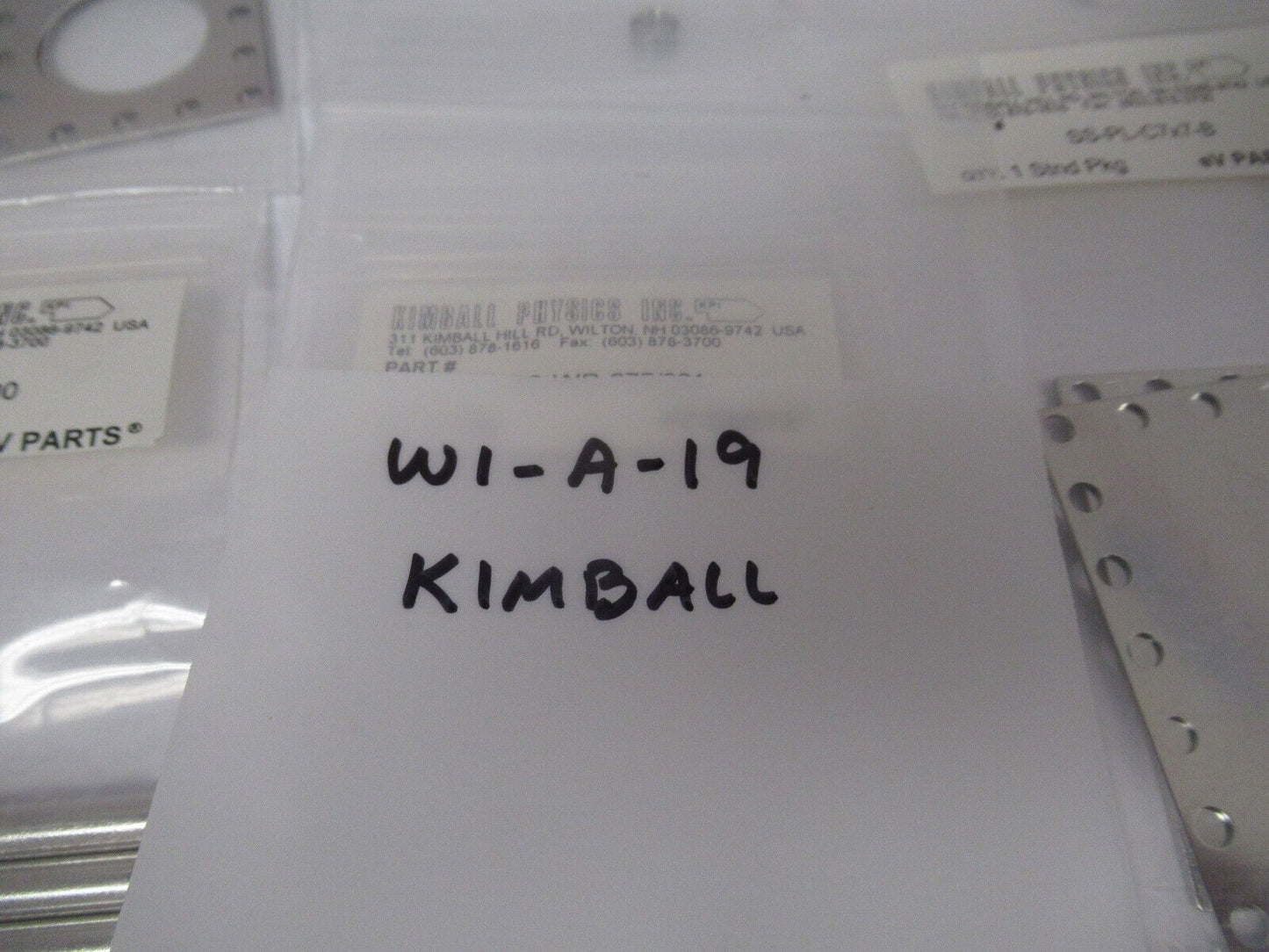 KIMBALL PHYSICS eV PARTS LOT HIGH VACUUM RATED AS PICTURED #W1-A-19