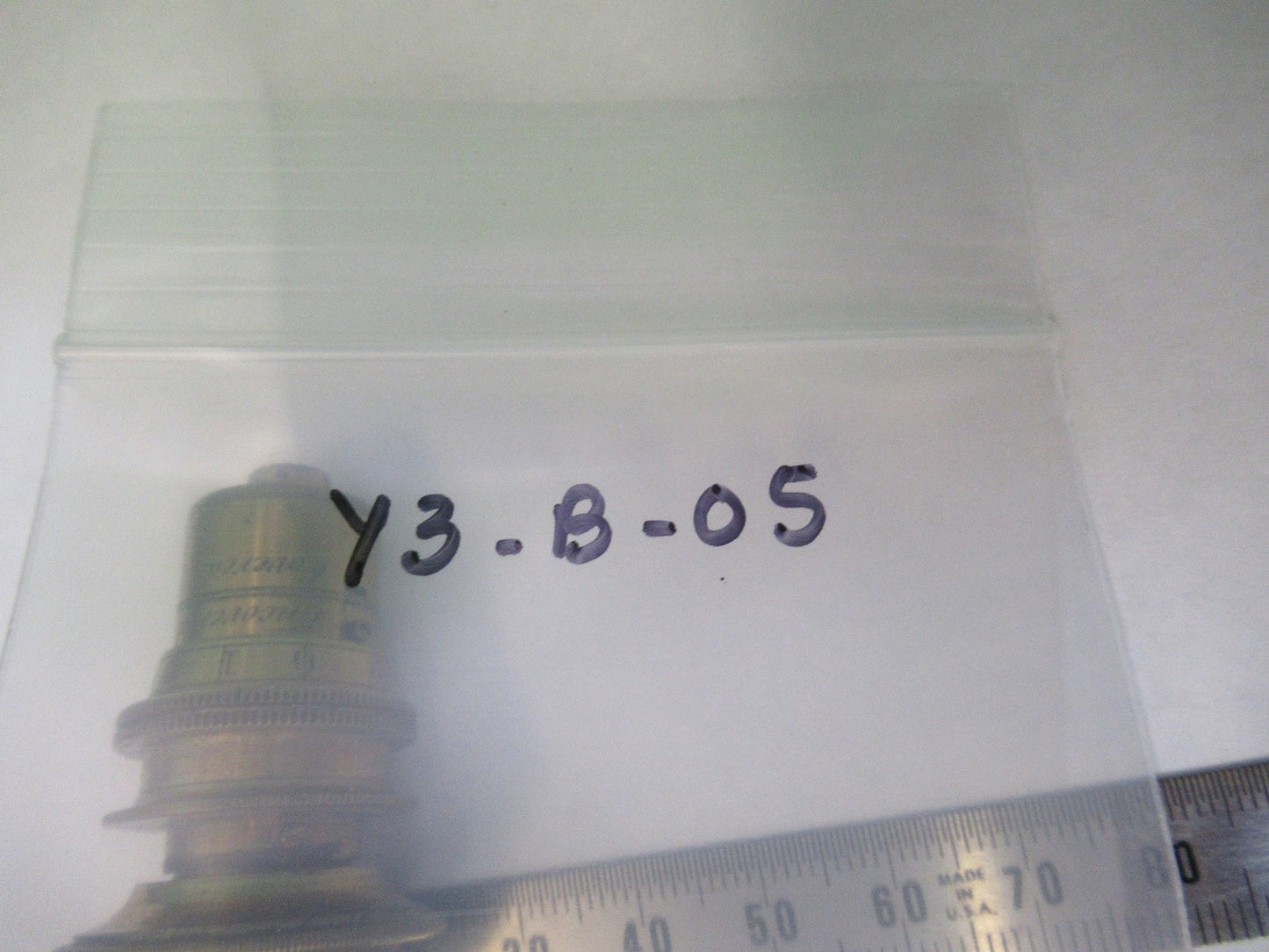 ANTIQUE BRASS OBJECTIVE LENS OPTIC UK LONDON MICROSCOPE PART AS PICTURED Y3-B-05