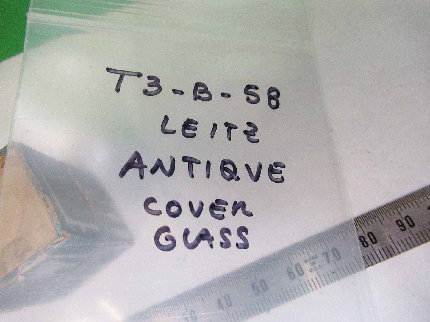 ERNST LEITZ GERMANY ANTIQUE COVER GLASS MICROSCOPE PART AS PICTURED T3-B-58