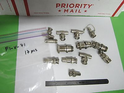 LOT 17 EA BNC T's ADAPTORS ETC FREQUENCY RF MICROWAVE BIN#FI-V-71