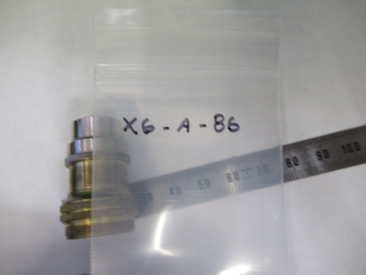 ED MESSTER ANTIQUE BRASS OBJECTIVE MICROSCOPE PART OPTICS AS PICTURED X6-A-86