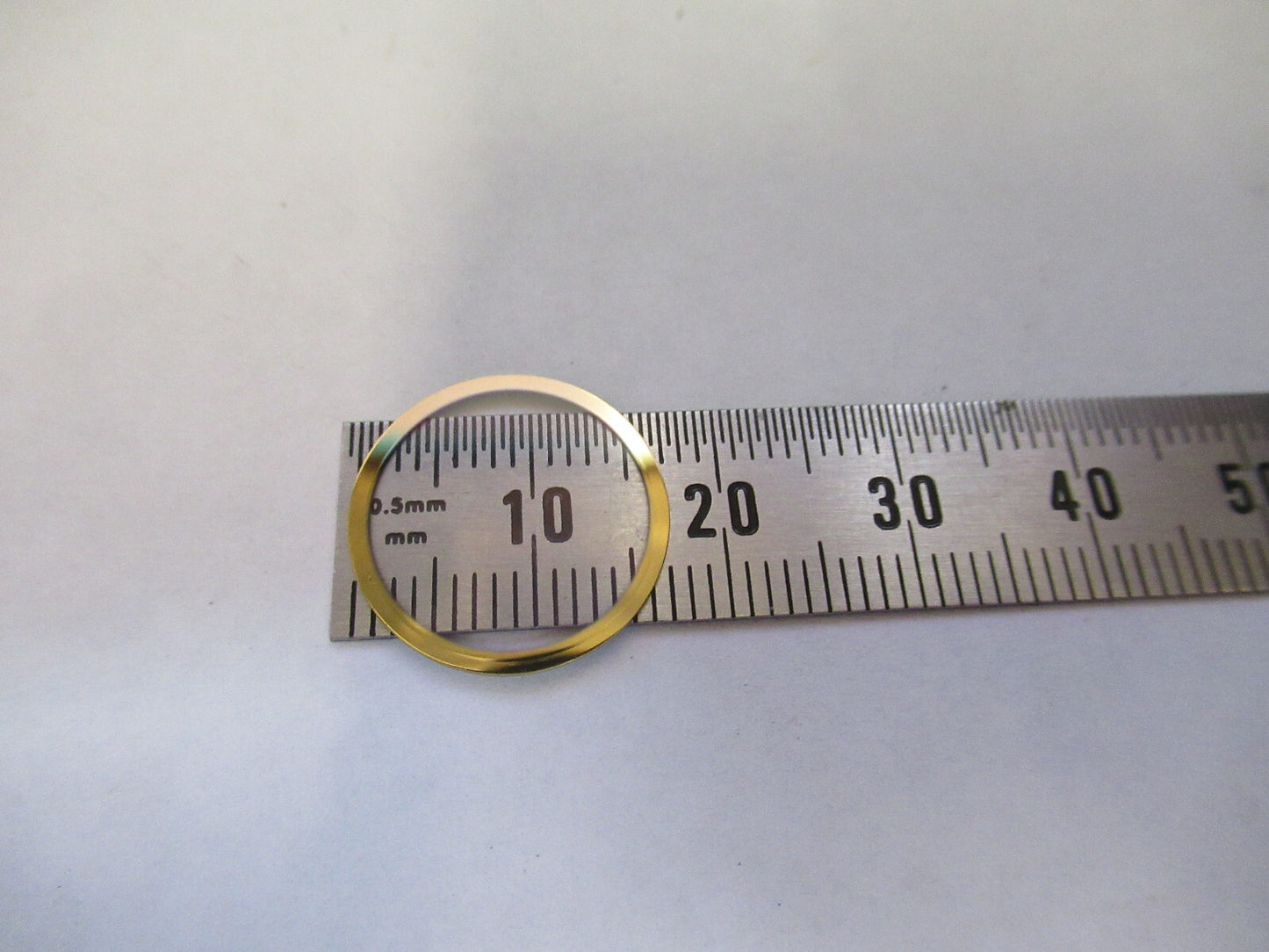 OPTICAL SAPPHIRE BLANK EDGE GOLD COATED OPTICS AS PICTURED S8-A-55