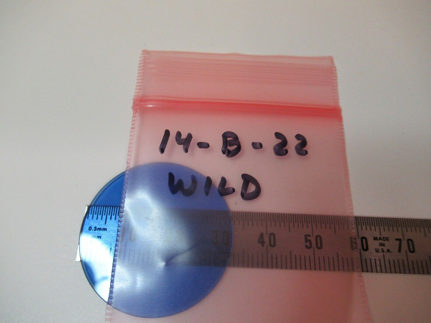 WILD HEERBRUGG SWISS M20 BLUE GLASS FILTER MICROSCOPE PART AS PICTURED &14-B-22