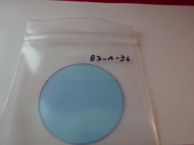 OPTICAL BLUE GLASS FILTER OPTICS AS IS #83-A-36