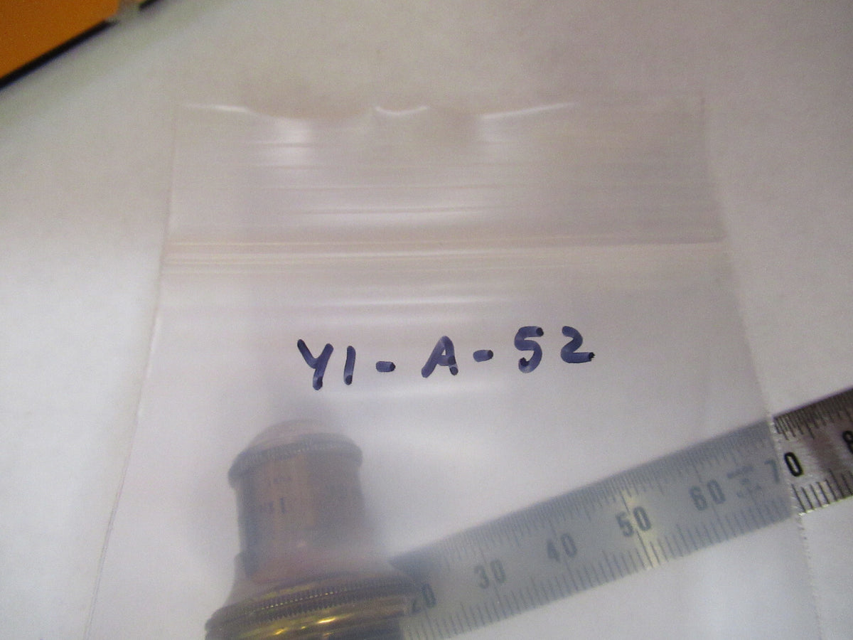 ANTIQUE BAUSCH LOMB BRASS OBJECTIVE 1in MICROSCOPE PART AS PICTURED Y1-A-52