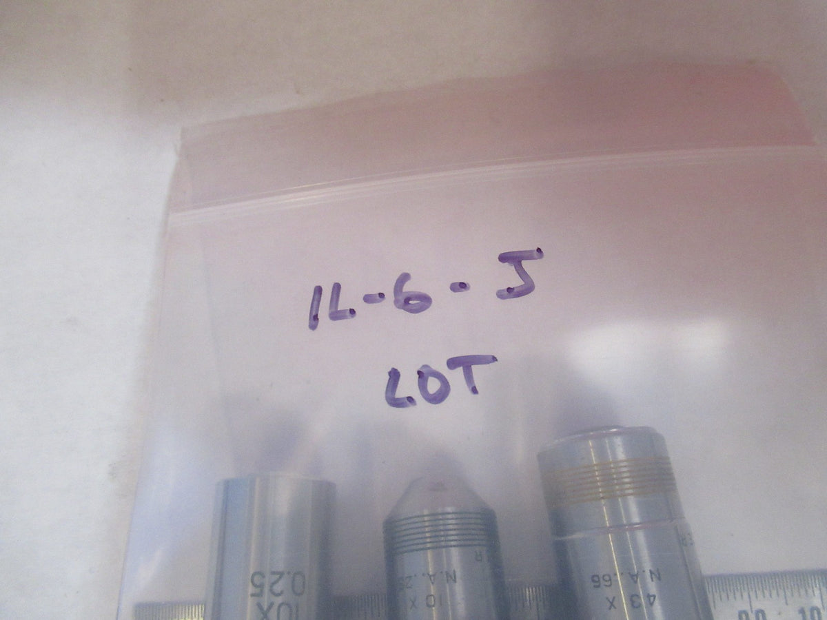 Lot Objectives American Optical Co. Spencer Lens Co.ES Optics Microscope Part
