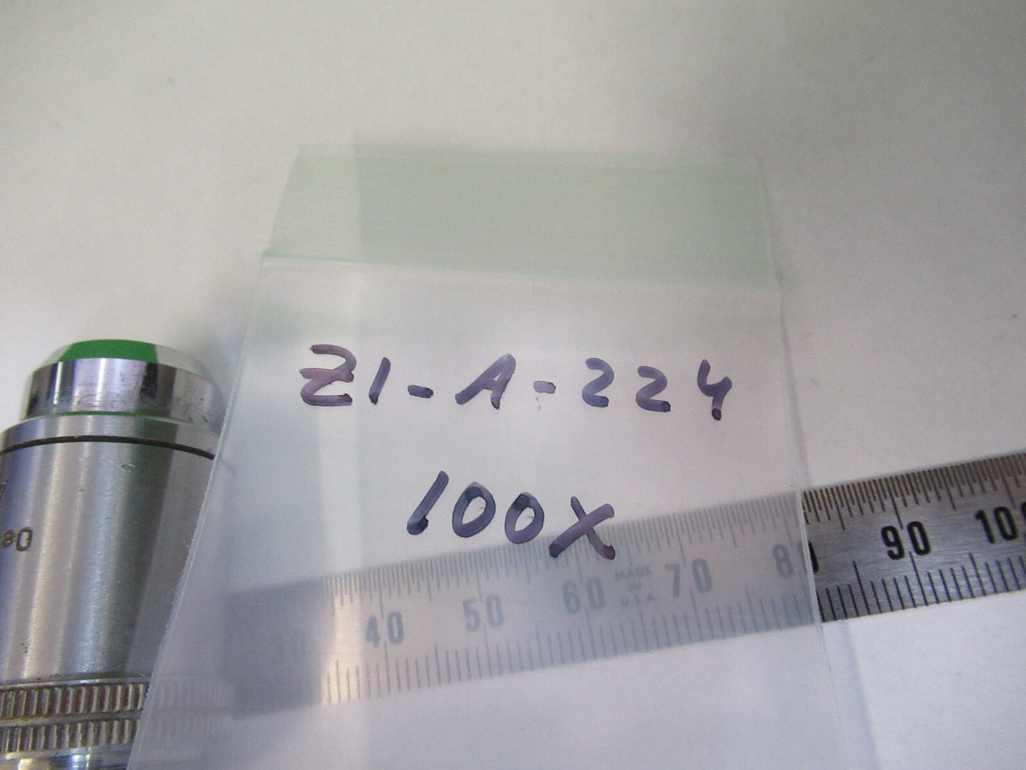 ERNST LEITZ 1/12 100X /170 OBJECTIVE MICROSCOPE PART OPTICS AS PICTURED Z1-A-224