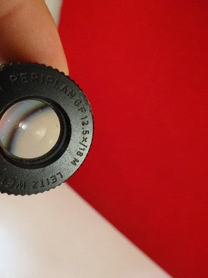 Microscope Part Eyepiece Ocular Ernst Leitz Gf 12.5X/18 Germany Optics