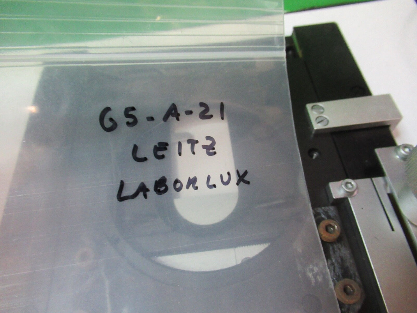 LEITZ WETZLAR LABORLUX XY STAGE TABLE MICROSCOPE PART AS PICTURED G5-A-21