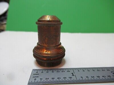 ANTIQUE BRASS BAUSCH LOMB OBJECTIVE 16mm MICROSCOPE PART AS PICTURED &17-A-26
