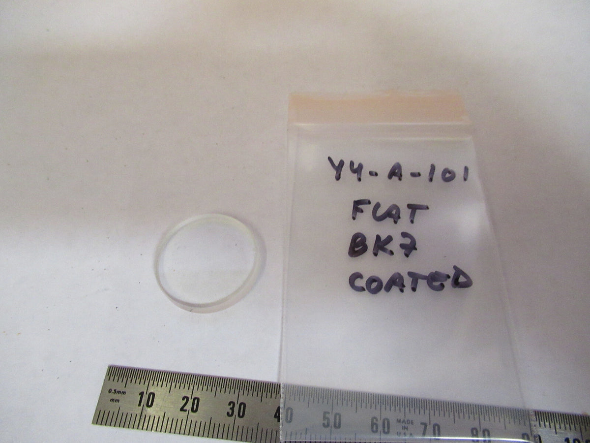 OPTICAL ex-NASA COATED LENS BK7 FLAT PRO LASER OPTICS AS PICTURED Y4-A-101