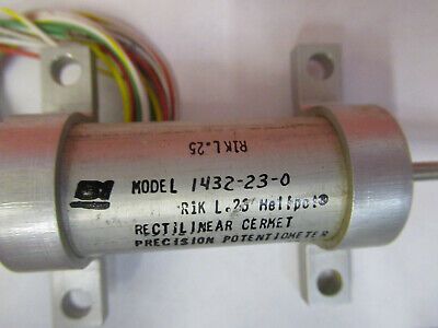 RECTILINEAR CERMET PRECISION POTENTIOMETER 1432-23 AIRCRAFT AS PICTURED 1E-FT-A1