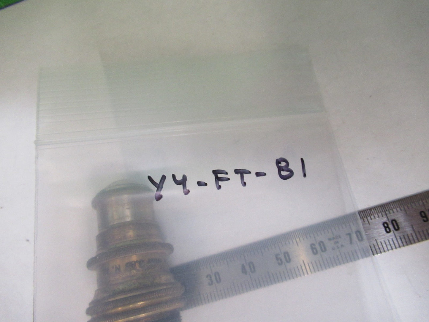 ANTIQUE BAUSCH LOMB BRASS OBJECTIVE LENS MICROSCOPE PART AS PICTURED Y4-FT-81