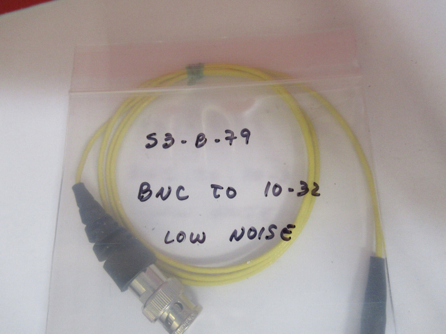 ACCELEROMETER CABLE LOW NOISE BNC to 10-32 MICRODOT 3FT AS PICTURED S3-B-79