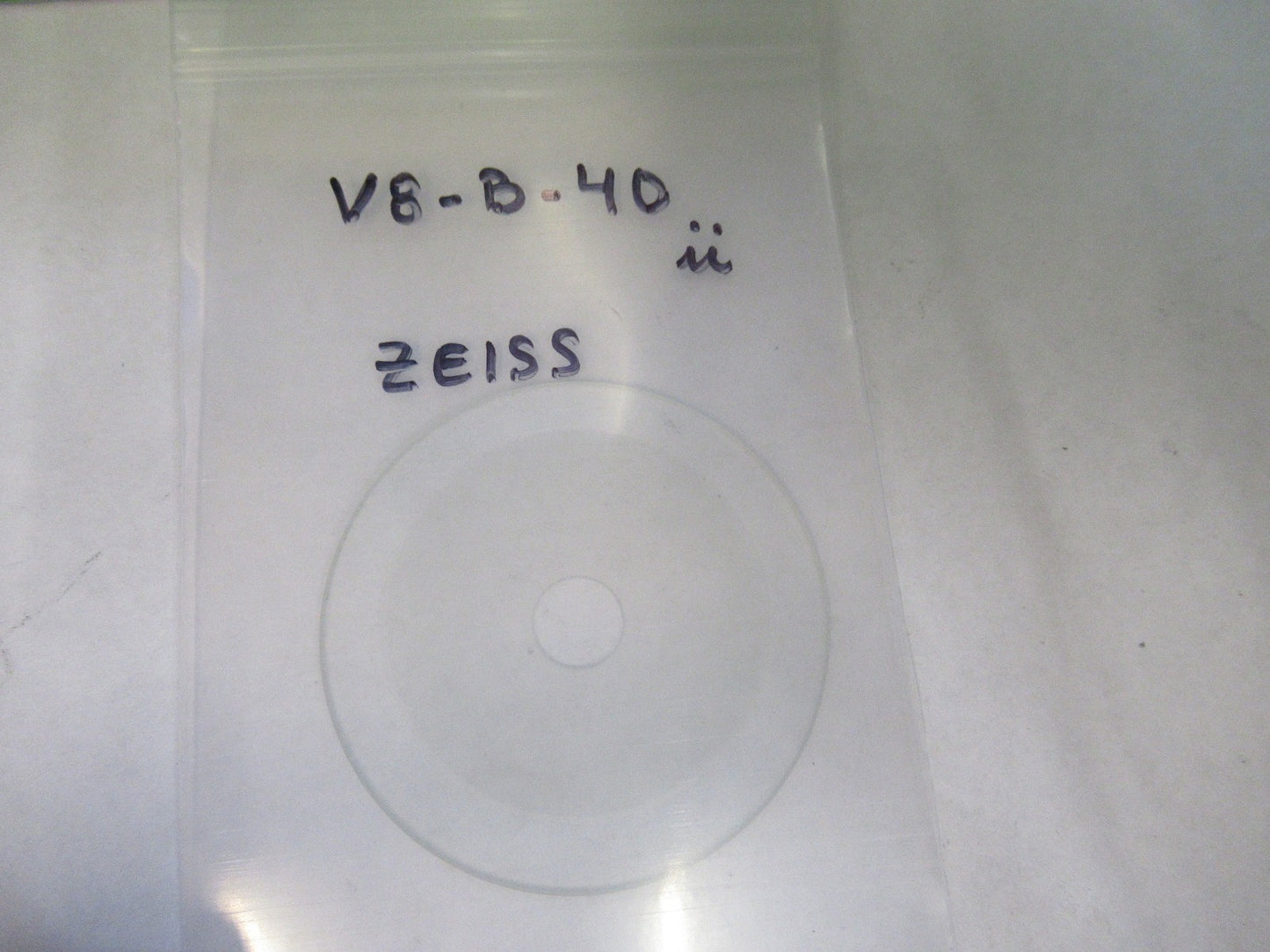 ZEISS GERMANY GLASS STAGE SPECIMEN MICROSCOPE PART AS PICTURED V8-B-40