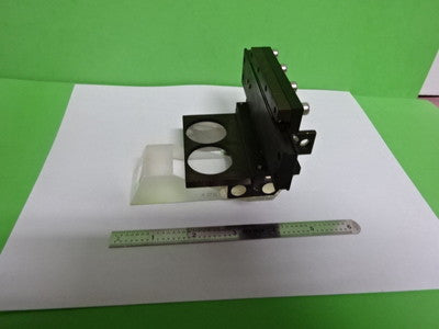 MICROSCOPE PART LEICA REICHERT POLYVAR HEAD PRISM OPTICS AS IS BIN#5K-A-06