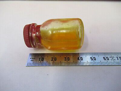 ANTIQUE CEDAR OIL FLASK BAUSCH LOMB MICROSCOPE PART AS PICTURED &13-FT-67