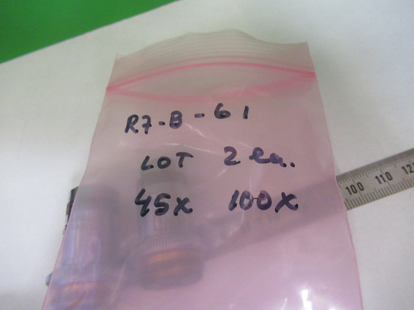 AO INDUSTRIAL OBJECTIVE 45X 100X INFINITY MICROSCOPE PART AS PICTURED R7-B-61