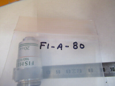 Fisher 20X /160 Objective Lens Optics Microscope Part
