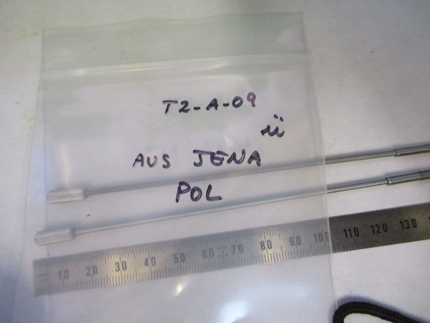 AUS JENA GERMANY POL SCREWS ADJUST SQUARE MICROSCOPE PART AS PICTURED T2-A-09