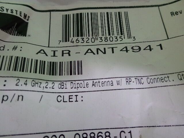 CISCO 2.4 GHz DIPOLE ANTENNA FREQUENCY RF MICROWAVE AS IS #7B
