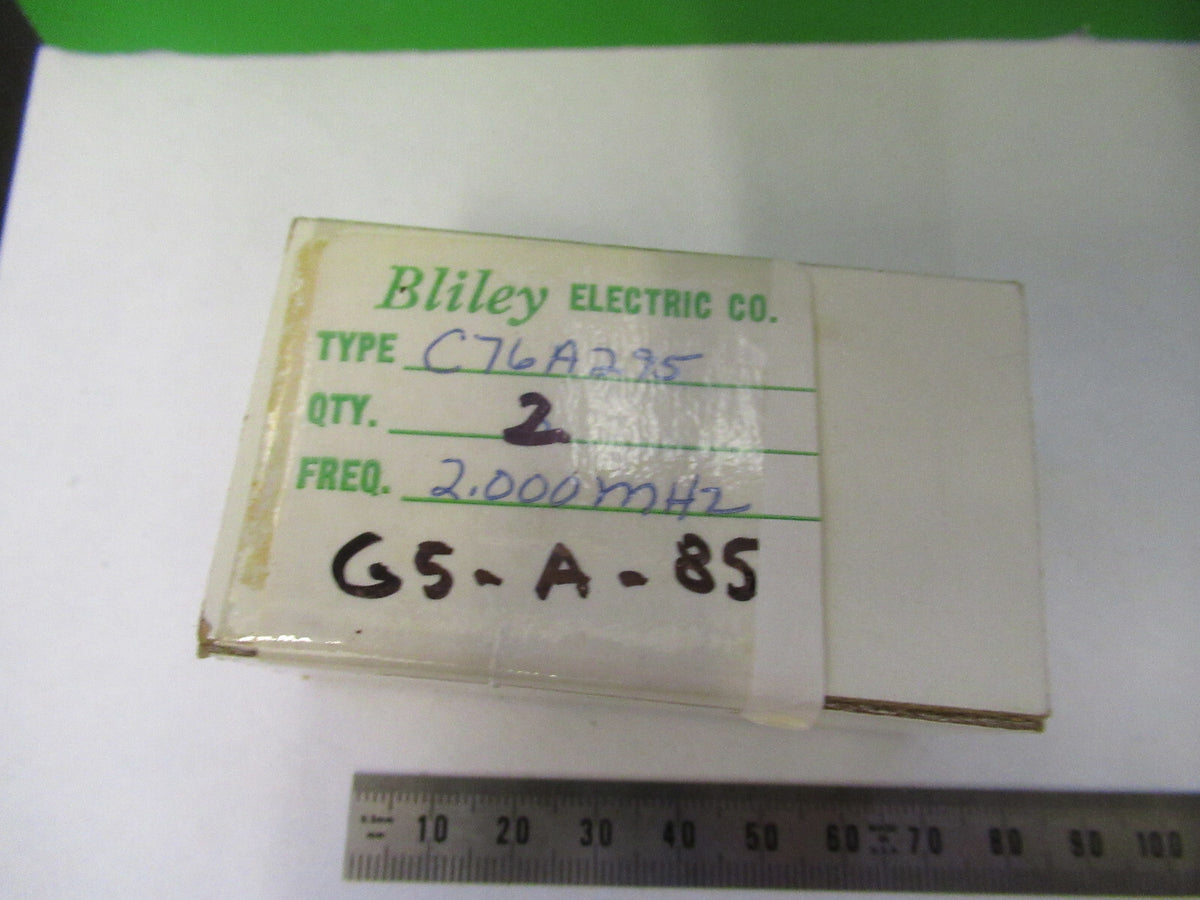 Lot 2 Ea Bliley Electric Co. Quartz Oscillator Frequency 2.000 MHz