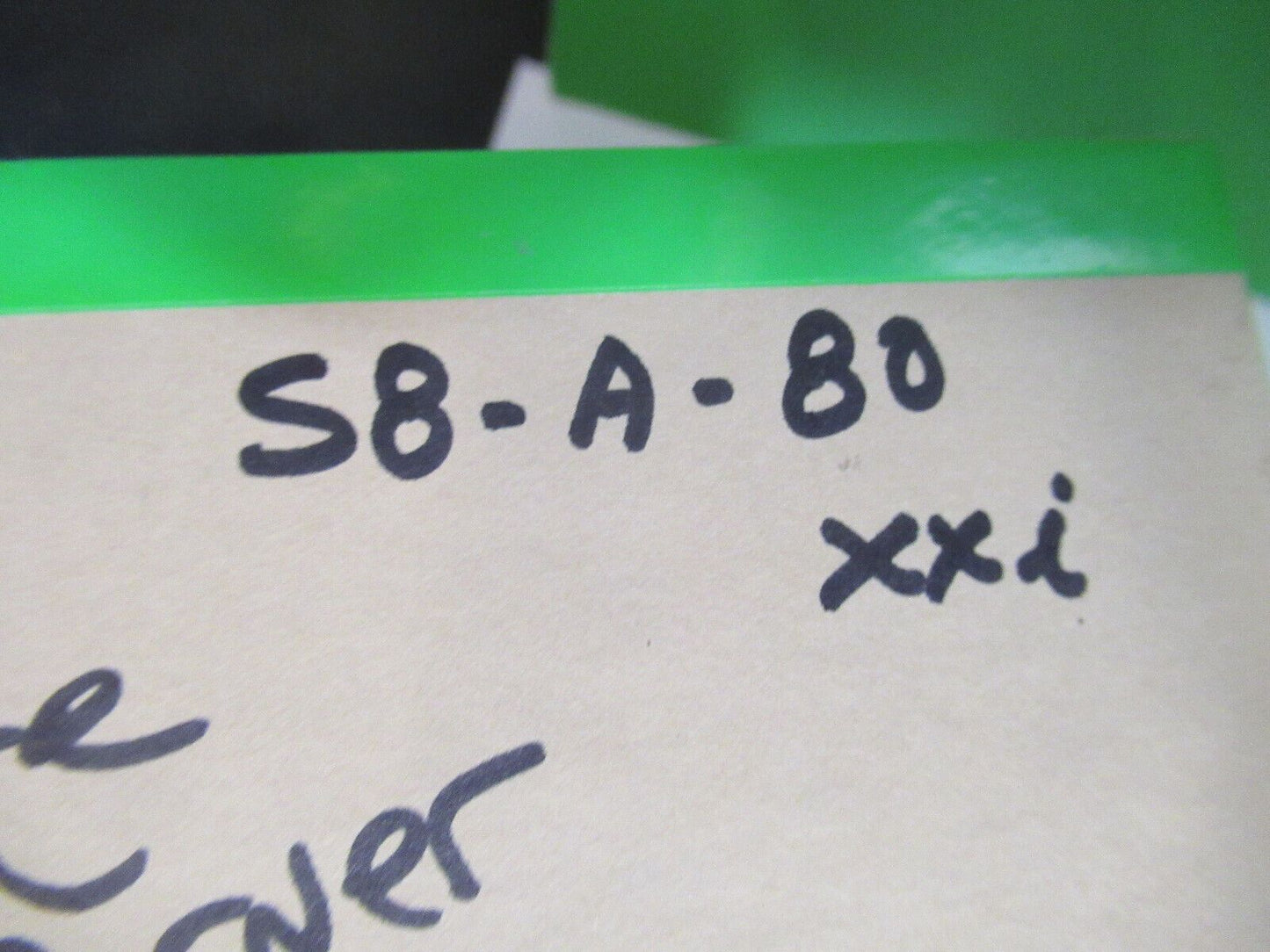 OPTICAL PYREX truncated GLASS FROSTED one side OPTICS AS PICTURED S8-A-80