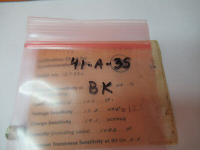 BRUEL KJAER MB 305 ACCELEROMETER VIBRATION SENSOR VINTAGE AS PICTURED &4T-A-35