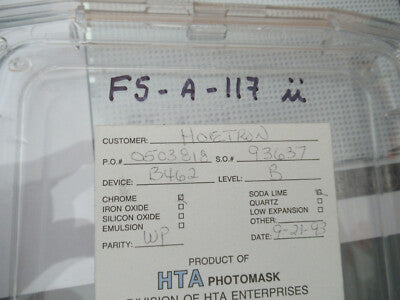 Collectable Photomask Hoetron Electronic Components Rare
