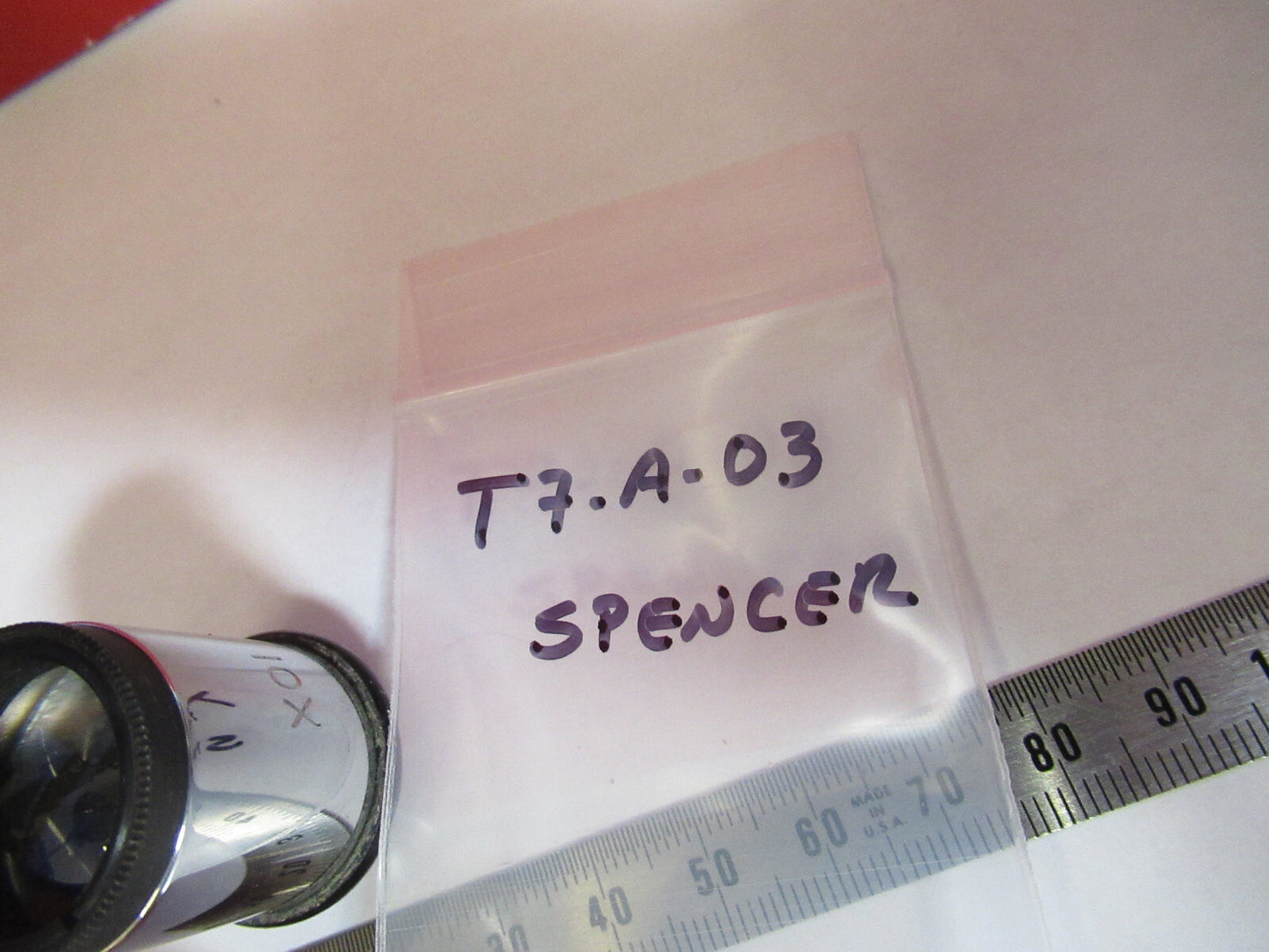 ANTIQUE SPENCER AO EYEPIECE 10X OPTICS MICROSCOPE PART AS PICTURED T7-A-03