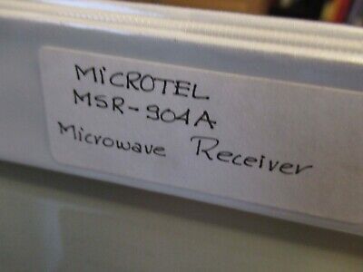 VINTAGE MANUAL MICROTEL MSR-904A MICROWAVE RECEIVER OPERATIONAL AS PICTURED &BLI