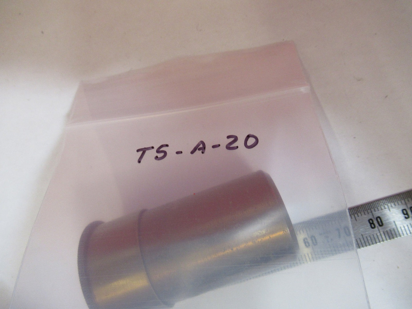 ANTIQUE BRASS EMPTY BAUSCH LOMB OBJECTIVE CANISTER 1/2 MICROSCOPE PART T5-A-20