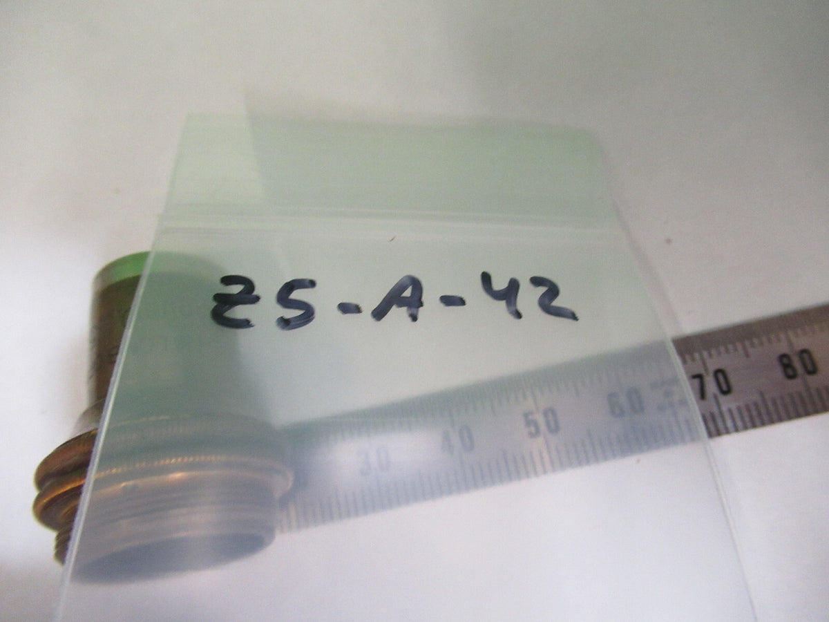 ANTIQUE BRASS BAUSCH LOMB OBJECTIVE 10X MICROSCOPE PART AS PICTURED Z5-A-42