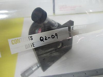 OPTICAL COATED FILTER LENS + MICROMETER IN ORIEL MOUNT LASER OPTICS BIN#Q2-09