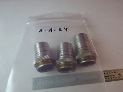 LOT 3 EA BAUSCH LOMB OBJECTIVES MICROSCOPE PART AS IS &2-A-24