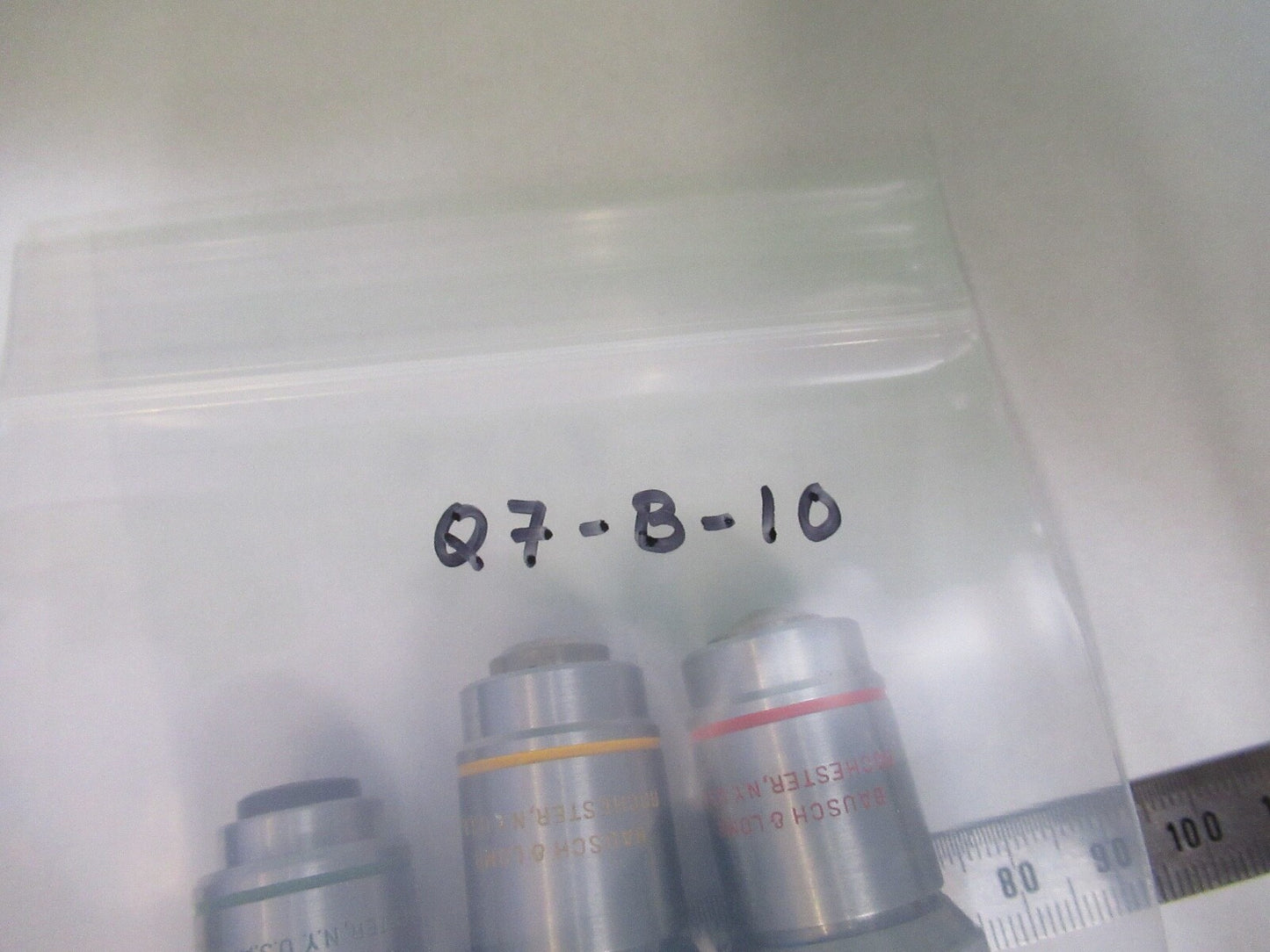 LOT OBJECTIVES BAUSCH LOMB INDUSTRIAL MICROSCOPE PART AS PICTURED Q7-B-10