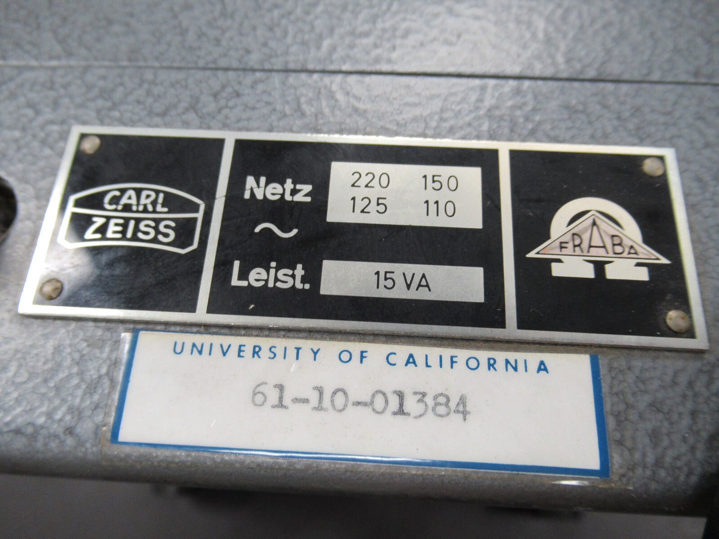 RARE HEAVY POWER SUPPLY fraba CARL ZEISS GERMANY MICROSCOPE PART AS PICTURED TD1