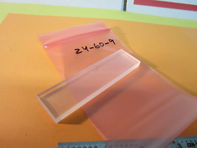 OPTICAL RECTANGULAR WINDOW POLISHED ONE SIDE DULL ALL AROUND LASER OPTICS BIN#24