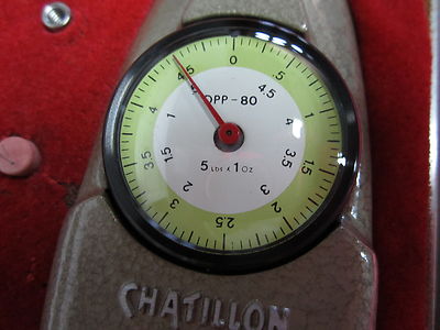 CHATILLON DYNAMOMETER 5 LBS X 1 OZ DPP-80 TENSION COMPRESSION