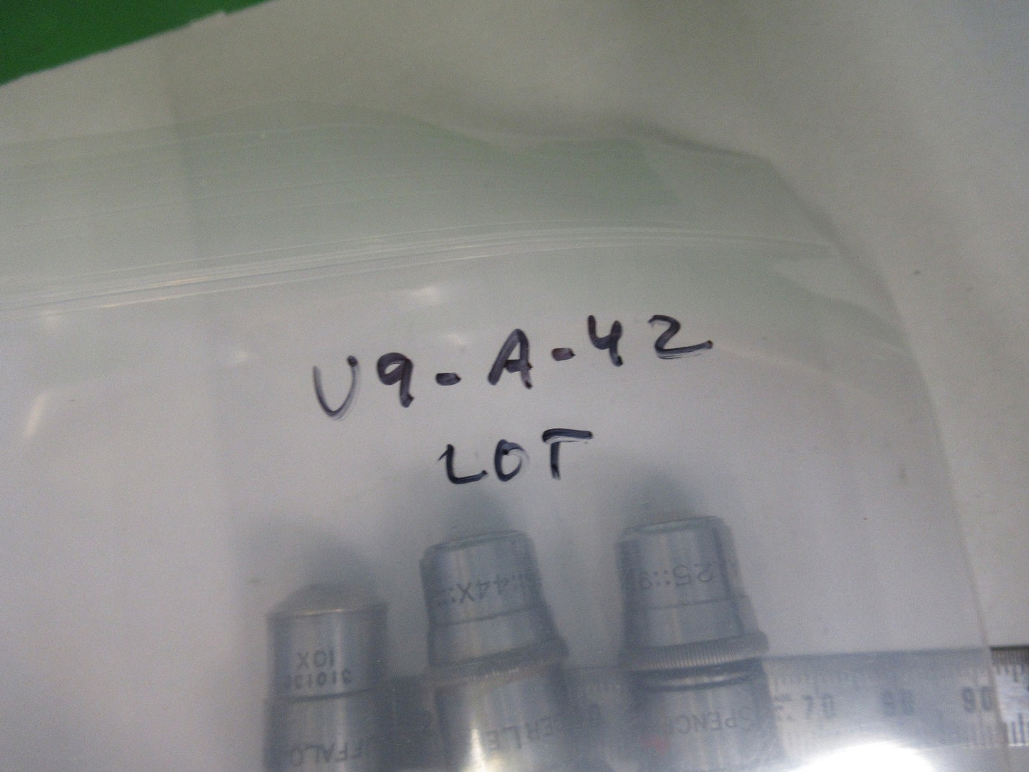 ANTIQUE AO SPENCER OBJECTIVE LOT 10X 44X 95X MICROSCOPE PART AS PICTURED U9-A-42