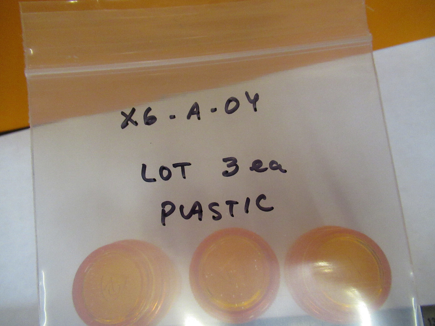 LOT 3 EA PLASTIC AO EMPTY CANS AMERICAN OPTICS MICROSCOPE AS PICTURED X6-A-04