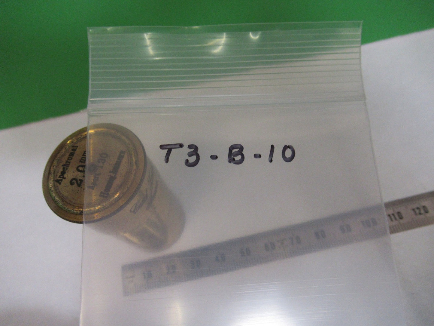 ANTIQUE BRASS EMPTY CARL ZEISS 2mm OBJECTIVE CANISTER MICROSCOPE PART T3-B-10