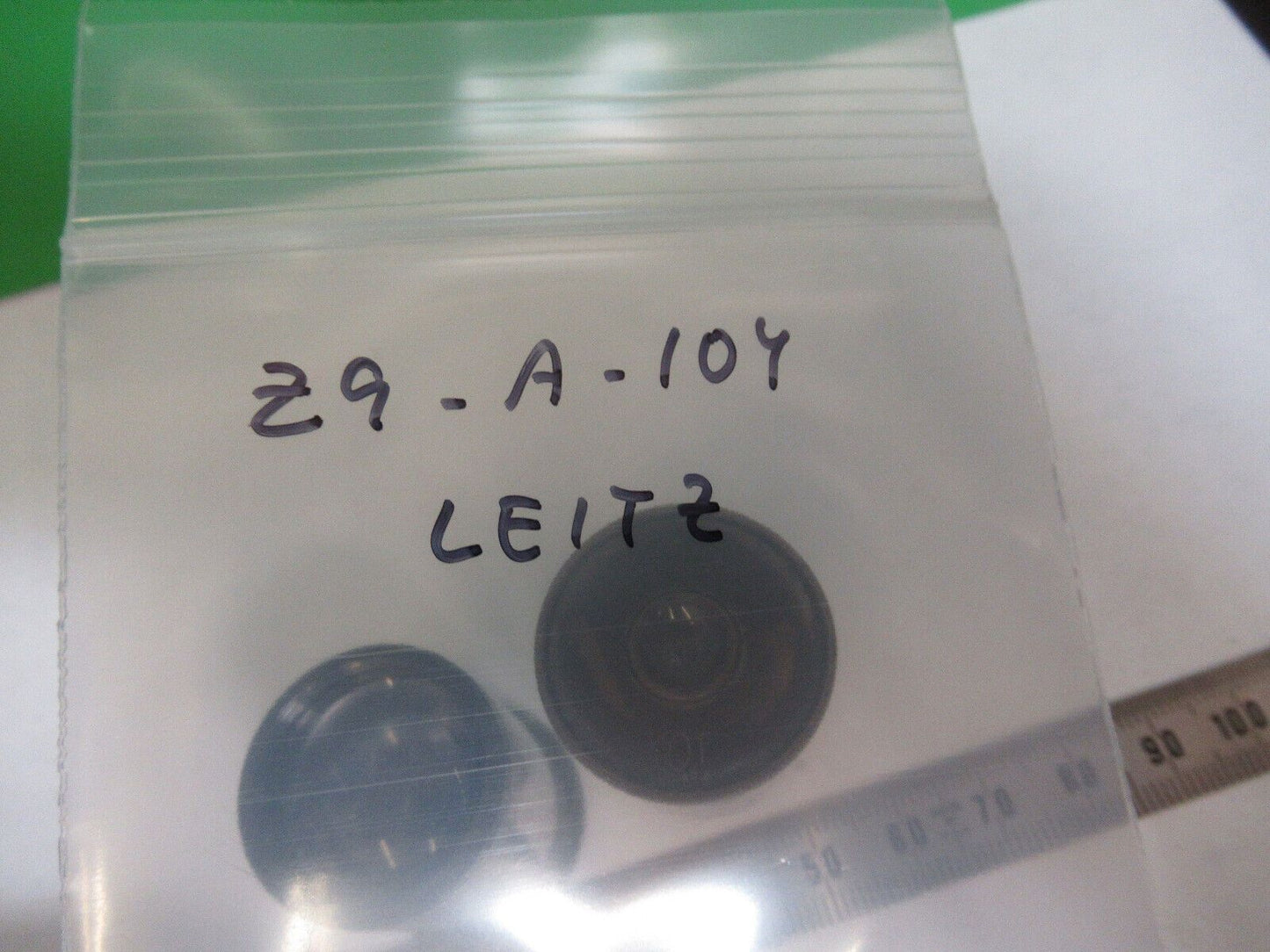 PAIR ANTIQUE ERNST LEITZ EYEPIECE 10X MICROSCOPE PART AS PICTURED &Z9-A-104