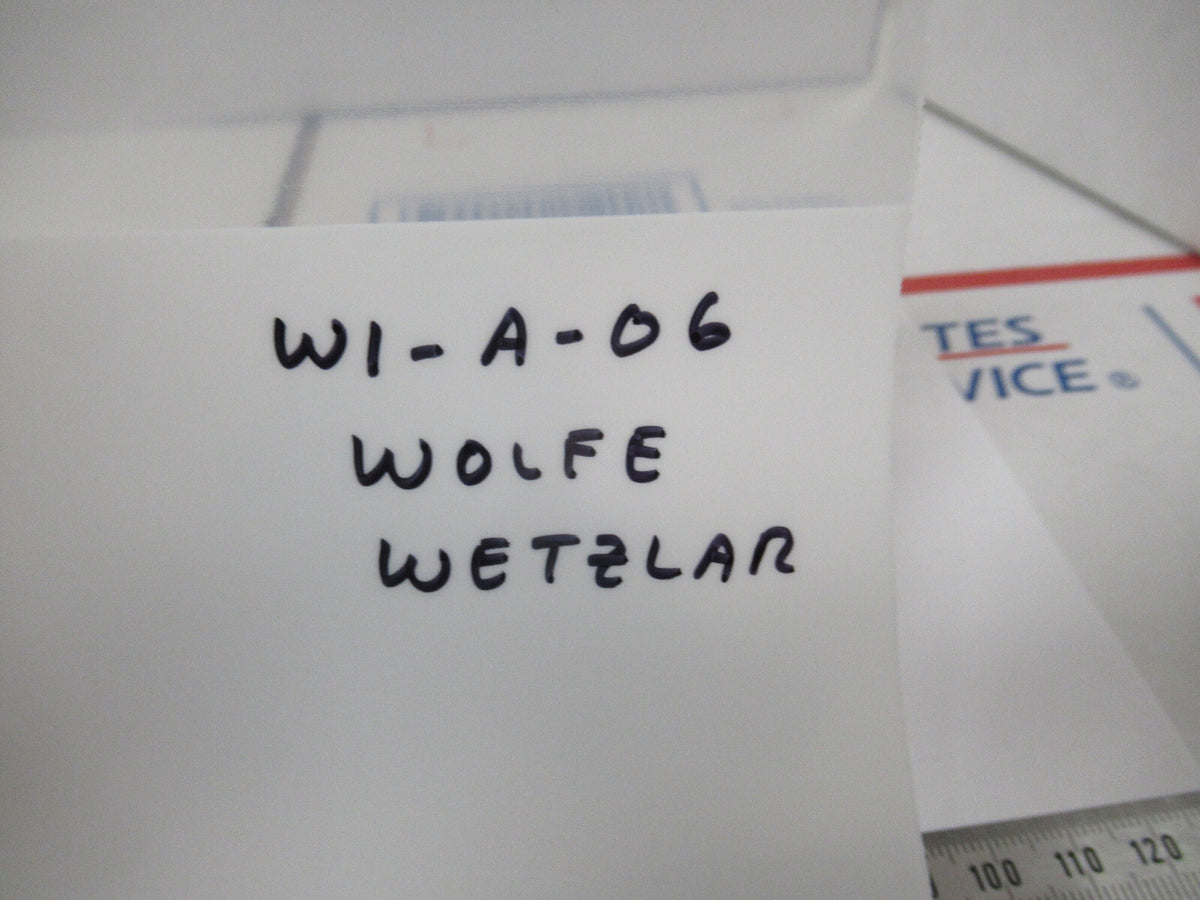 WOLFE WETZLAR GERMANY BRASS GROSS STAGE MICROSCOPE PART AS PICTURED #W1-A-06