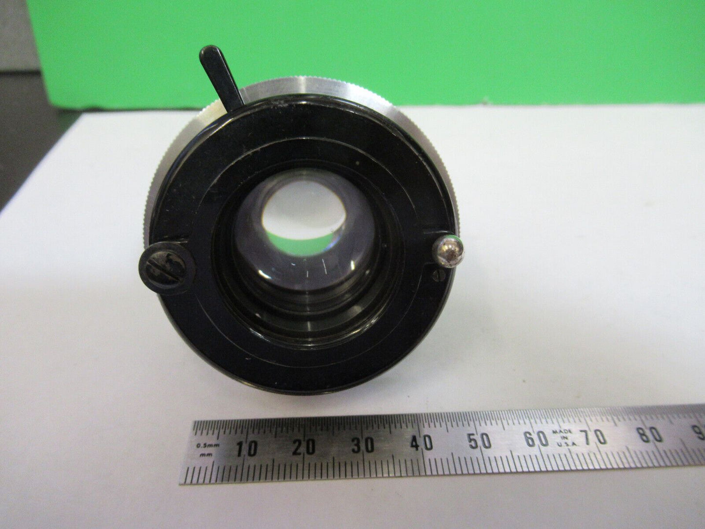 ERNST LEITZ GERMANY CONDENSER + IRIS OPTICS MICROSCOPE PART AS PICTURED &S8-A-33