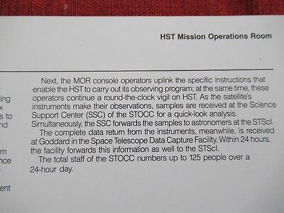 COLLECTABLE PHOTO NASA HST CONTROL ROOM VINTAGE PHOTOGRAPH &BLI