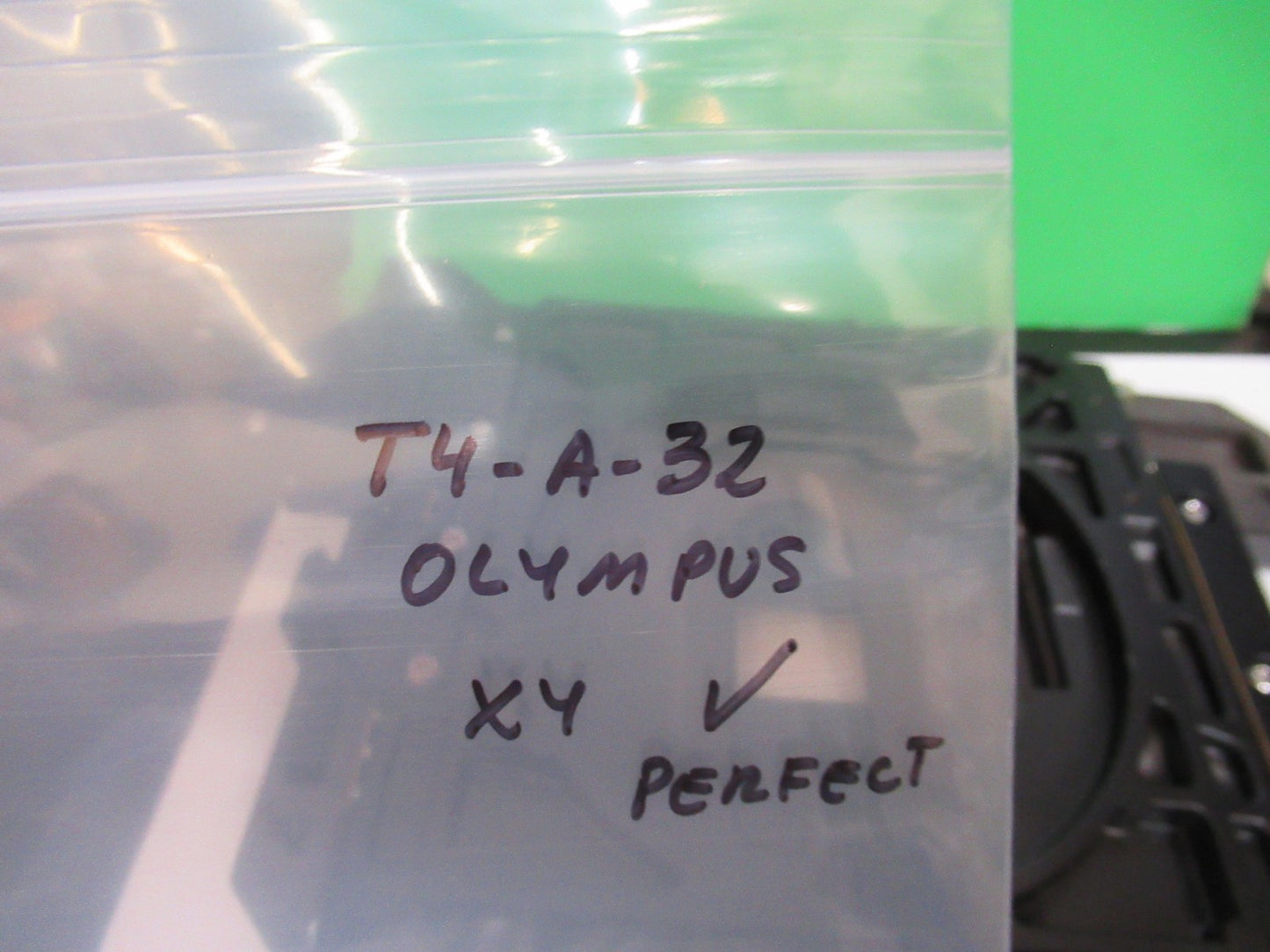 OLYMPUS JAPAN STAGE TABLE XY WORKS FINE MICROSCOPE PART AS PICTURED T4-A-32