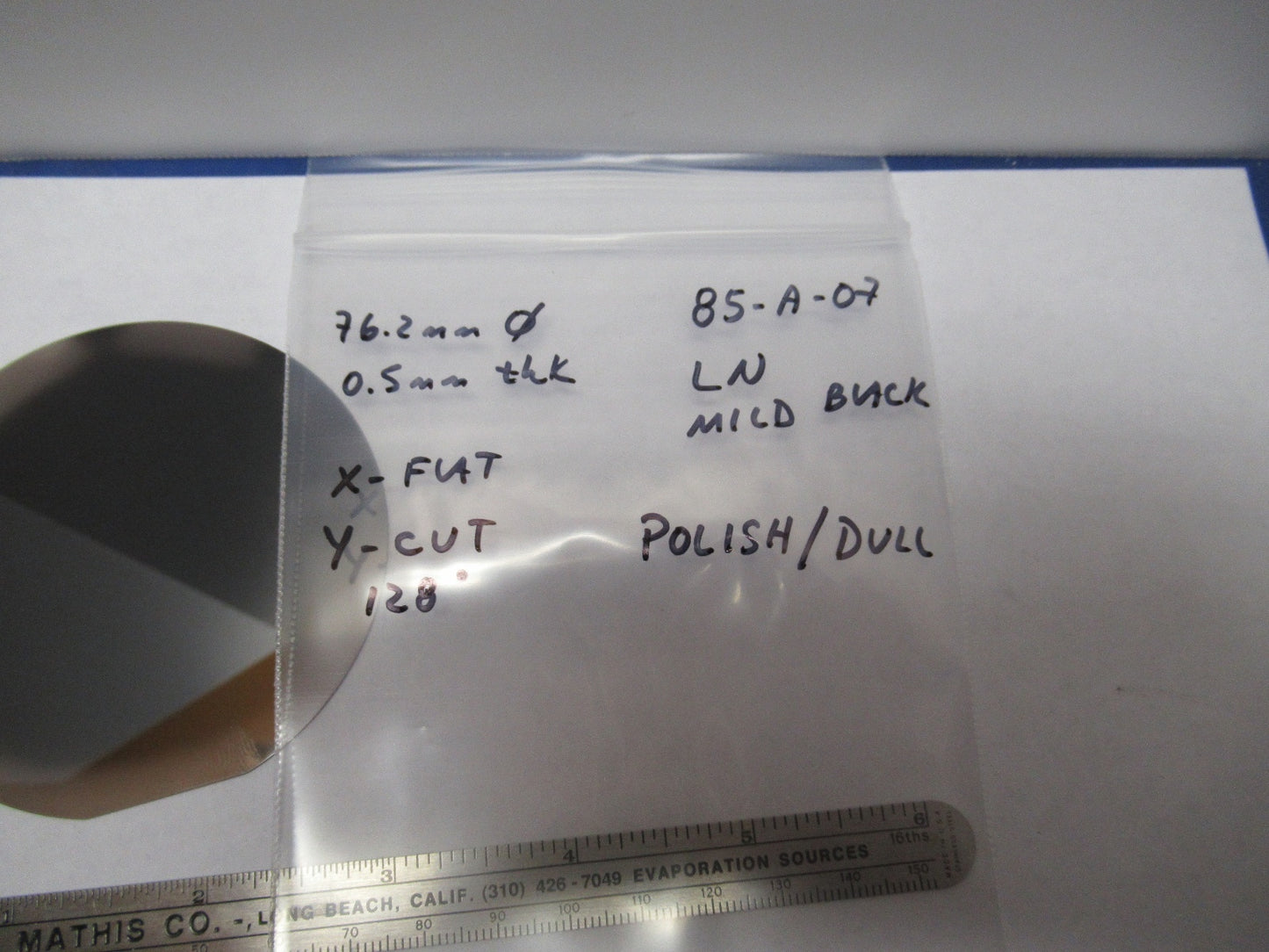 One Wafer Lithium Niobate Ln Saw Surface Acoustic Wave Y128d Blk