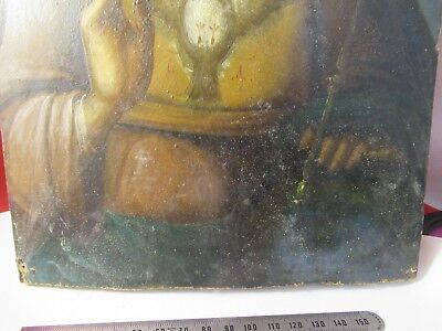 ORTHODOX CHURCH RELIGIOUS PAINTING RUSSIA in WOOD PANEL SERAPHIM &A1-RUS-2